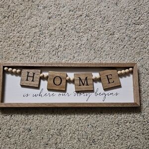Rustic Brown Home Sign